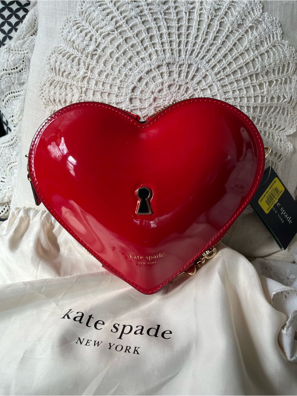 Kate Spade ♠️ Key To My Heart Bag, Retired Rare NWT ❤️🔑